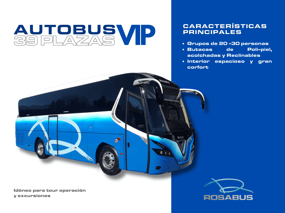 Alquiler autocar 39 plazas vip