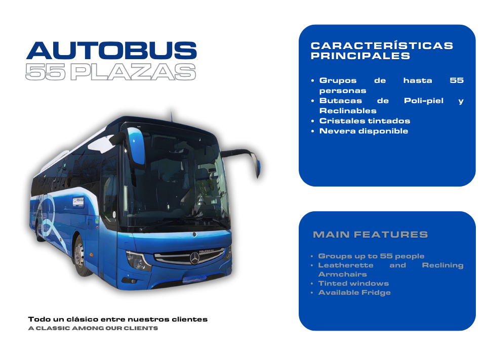 Autocar 55 plazas Autocar 55 plazas con conductor Rosabus