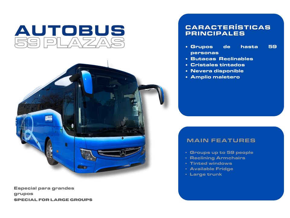 Alquiler de autobus de 59 plazas