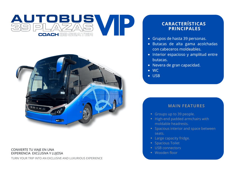 Autocar VIP alquiler Rosabus